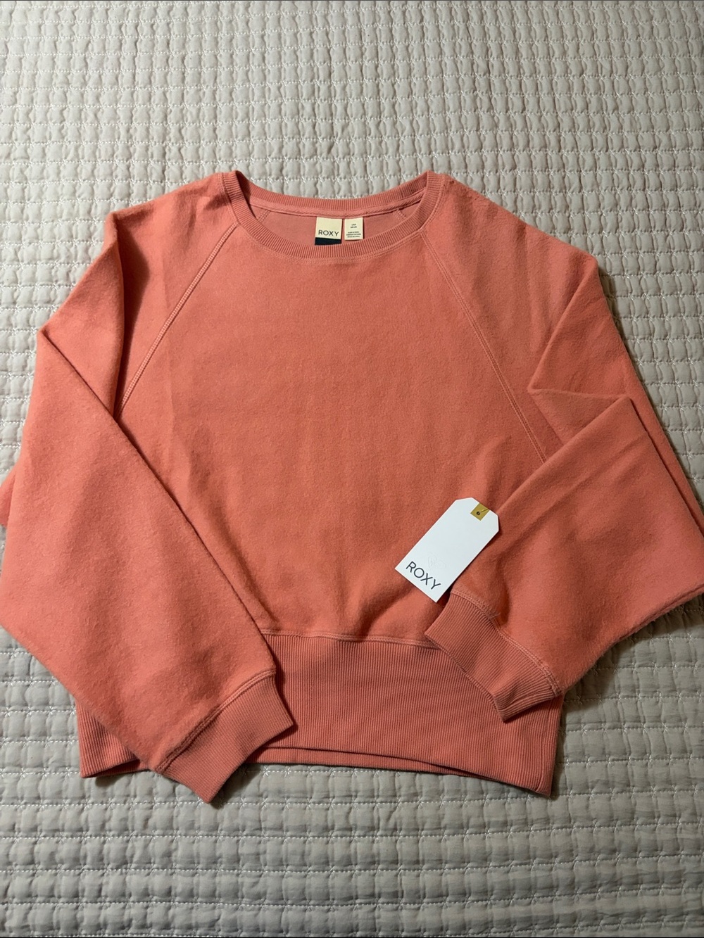Roxy Coral Crop Crewneck Sweatshirt
